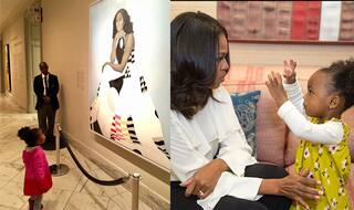Michelle Obama Met the Little Girl Whose Photo of Being Awestruck By Her Portrait Had Gone Viral