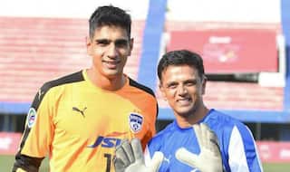 Rahul Dravid Becomes Goalkeeper, Takes Football Lessons From Gurpreet Singh Sandhu
