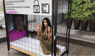 Cannes 2018: Mallika Sherawat Locks Herself Up In A Cage To Create Awareness About Child Prostitution