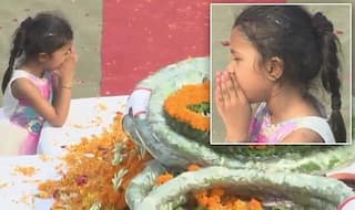 Heart-wrenching Photo of Young Daughter Paying Tribute to Martyred Father Goes Viral