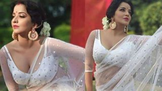 Bhojpuri Actress Monalisa Aka Jhuma Boudi Looks Her Hottest in a See-through Saree Bhojpuri Actress Monalisa Aka Jhuma Boudi Looks Her Hottest in a See-through Saree