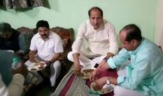 Outreach or Feast? UP Minister Suresh Rana Eats Food Cooked by 'Halwai' During 'Surprise' Visit to Dalit's House