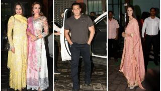 Eid 2018 : Salman Khan, Katrina Kaif, Iulia Vantur, Sonakshi Sinha, Attend Arpita Khan Sharma's Party in Style - View Pics