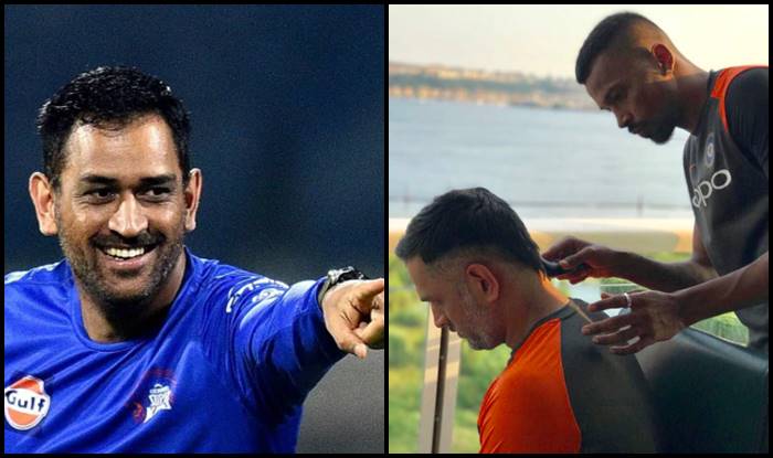 India Vs England Ms Dhoni Trolls Hardik Pandya Over His Haircut