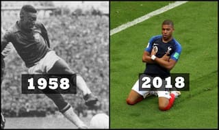 PELE 2.0 --  Mbappe Becomes First Teen Since  Brazilian in 1958 to Score  Brace in Tournament Game