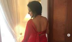 Monalisa is a Sight to Behold as She Looks Hot in a Red Saree, Check Pics