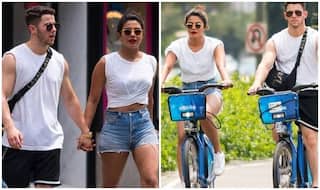 Do Not Miss These Pics of Priyanka Chopra and Nick Jonas Cycling on NYC Streets