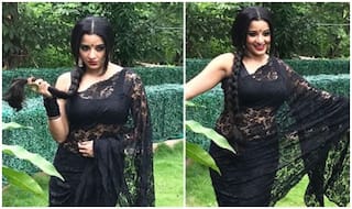 Monalisa Sets Temperature Soaring in a Black Saree, Check Hot Pics