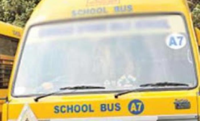 Jaipur Six Year Old Slips Through Hole In School Bus Floor