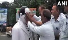 Dalit Lawyers 'Purify' Ambedkar Statue With Milk, Gangajal After BJP Leader Garlands it