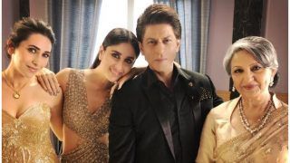Shah Rukh Khan Poses With The 'Elegant Ladies' of Bollywood - Sharmila Tagore, Kareena Kapoor Khan, Karisma Kapoor During a Commercial Shoot in Latest Pic