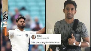 India vs England 2018 Tests: Wriddhiman Saha Gets Trolled After His Congratulatory Message For Rishabh Pant