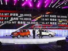 Ford Ecosport officially launched in China