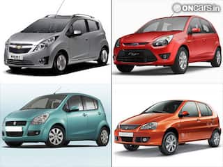 Chevrolet Beat vs Ford Figo vs Maruti Suzuki Ritz vs Indica eV2