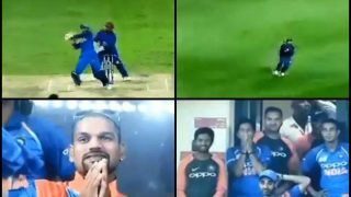 Asia Cup 2018 Super Four, India vs Afghanistan: When Rashid Khan Dismissed Ravindra Jadeja to Tie Match, Check Out For Shikhar Dhawan, Team India's Reaction -- WATCH