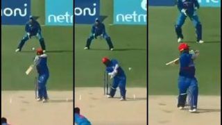India vs Afghanistan Match 5, Asia Cup 2018 Super Four: When Centurion Mohammad Shahzad Smashed Debutant Deepak Chahar For 17 Runs in One Over, it Includes a MS Dhoni Helicopter as Well -- WATCH