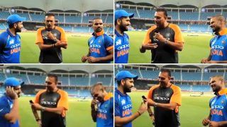 Asia Cup 2018 Super Four: Head Coach Ravi Shastri Turns Presenter, Does Rendezvous With Centurions Rohit Sharma, Shikhar Dhawan After Win Over Pakistan -- WATCH