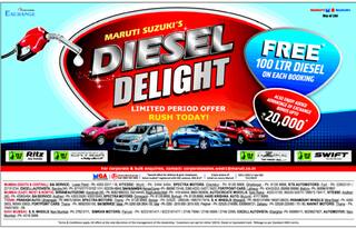 Limited offer: Maruti Suzuki offering 100-litre of fuel on select diesel models