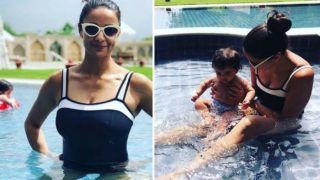 Gul Panag Takes a Dip in The Pool Along With Her Son Nihal During Exotic Jaipur Vacation - View Pictures