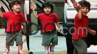 Taimur Ali Khan Looks Cutest Wearing a Red T-Shirt; Gives Expressions For Every Mood; See Latest Pics