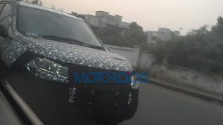 2018 Mahindra XUV500 Facelift Spy Images Reveal New Headlights & Front Design