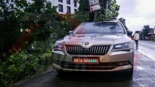 2016 Skoda Superb spotted testing in India sans Camouflage