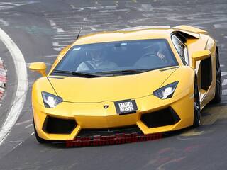 Hotter than usual Lamborghini Aventador caught lapping the 'ring