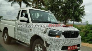 Mahindra Scorpio 2-door pick-up (Getaway) spotted testing