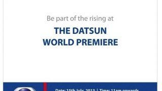 Datsun will launch in India on July 15, 2013