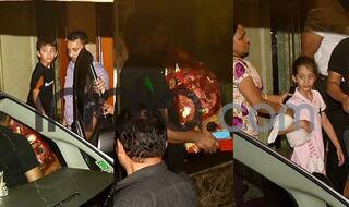 In Pics: Sanjay Dutt Let his Cute Kids Take Charge in Bringing Ganpati Home
