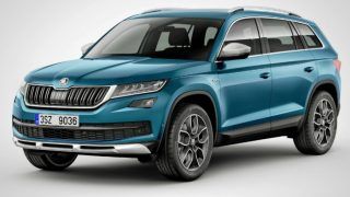 Skoda Kodiaq SUV uncamouflaged images spotted testing in India