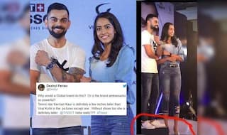 Male Ego or Feminism? Kohli  TROLLED For Appearing Taller Than Tennis Star Karman Kaur