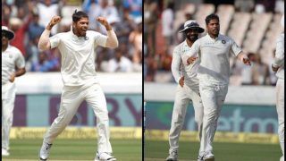 India vs West Indies 2nd Test: Umesh Yadav Joins Kapil Dev, Ravi Shastri to Record of Becoming Only Indian Bowlers to Pick Three Wickets in Four Balls