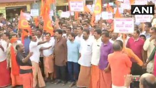Sabarimala Verdict: BJP Workers Demand Kerala Government to File Review Petition Against SC Ruling; Say CM Pinarayi Vijayan Will be Responsible if Anything Happens