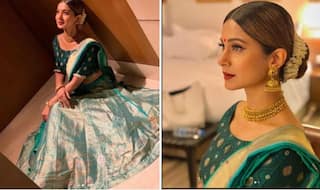 Jennifer Winget Looks Like a Perfect Bride in Green Lehenga as She Visits Kolkata For Durga Puja