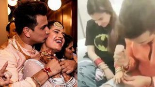 Prince Narula Applying Mehendi on Wife Yuvika Chaudhary's Hands On Her First Karva Chauth is Too Cute; Check Out Video
