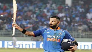 India vs West Indies 2nd ODI: Captain Virat Kohli's Gesture After Scoring 37th Hundred Against Windies in Vizag is Winning Internet | WATCH