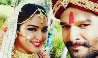 Amrapali Shares a Lovely Picture With Ritesh as They Wrap up First Schedule of Saiyyan Thanedaar