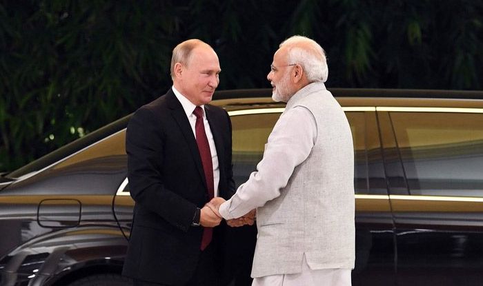 Russian President Vladimir Putin and Prime Minister Narendra Modi