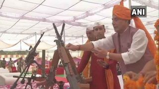बीएसएफ जवानों के साथ गृहमंत्री ने मनाया दशहरा, पहली बार अंतरराष्‍ट्रीय सीमा पर की शस्‍त्र पूजा