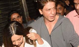 PICS: जोया की पार्टी में पत्नी गौरी को बांहों में भरकर गाड़ी तक ले गए शाहरुख खान, नहीं पहुंचे फरहान अख्तर