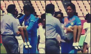 WATCH: Kaur Carrying Mascot After She Falls Ill Will Melt Your Heart