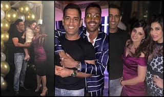 MS Dhoni Celebrates Sakshi's B'Day in Style as Hardik, Sophie Choudry Join in | PICS