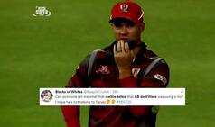 'Earpiece is Better'! De Villiers Uses Walkie Talkie During LIVE Match, Confuse Fans