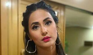 Hina Khan Ups The Glam Quotient in White And Golden Crop Top And Palazzo - See Pictures