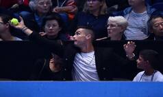 Juventus Star Cristiano Ronaldo Turns Ball Boy at ATP Finals