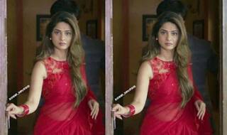 Drapped in Ruffled Red See-Through Saree, Jennifer Winget Oozes Oomph (PICS)