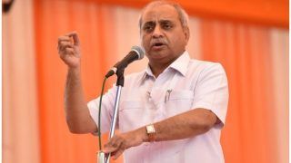Video: Ex Gujarat Deputy CM Nitin Patel Injured After Being Hit By Racing Cow During Tiranga Yatra