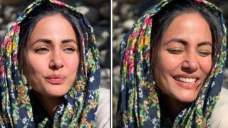 Bigg Boss 11 Finalist And Komolika, Hina Khan Looks Hot in Floral Printed Ethnic Wear And Wide Smile in Sun-kissed Picture