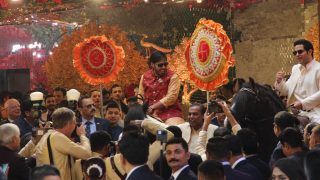 Isha Ambani-Anand Piramal Wedding: Brothers Anant And Akash Ambani Sit Waiting on Ghodi to Welcome The Guests